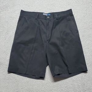 Polo by Ralph Lauren Black Flat-Front Chino Shorts Size 34